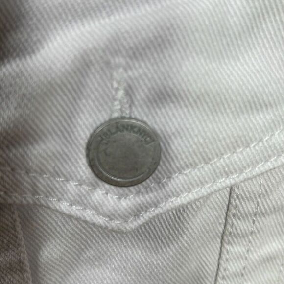 Blank NYC White Denim Rhinestones Fringe Jacket NWT S - Picture 9 of 16